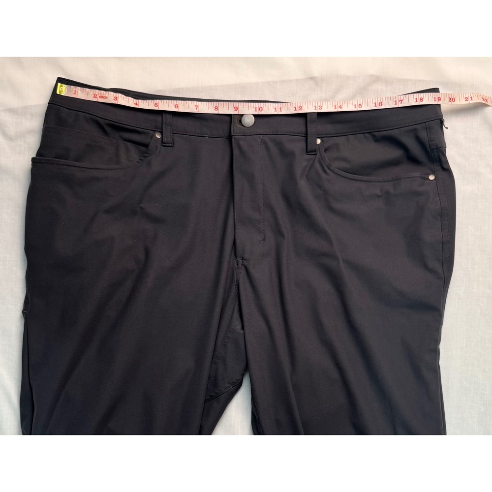 Lululemon ABC Pant Classic Warpstreme Black Mens 38x34 Five Pocket Trousers - Picture 6 of 15